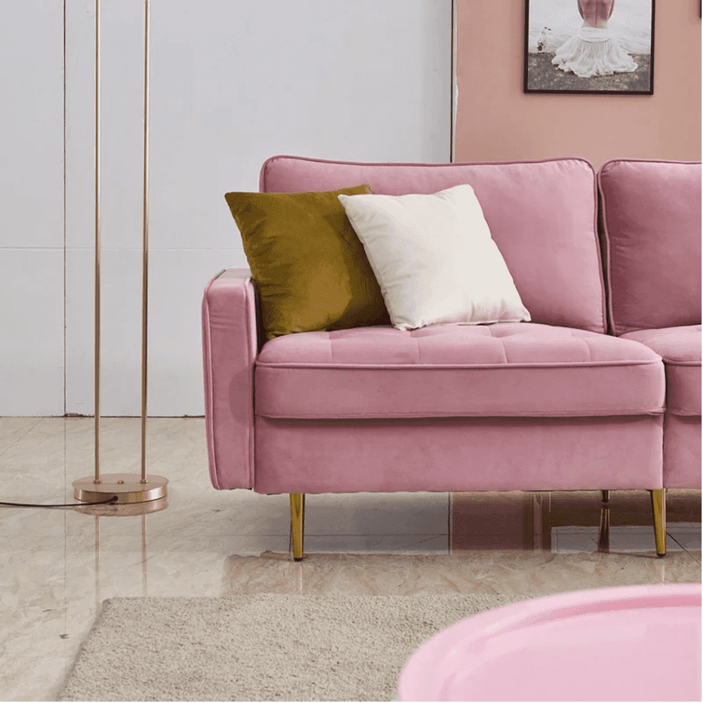 Block Down Straight Line Sofa Set - Oak Inside