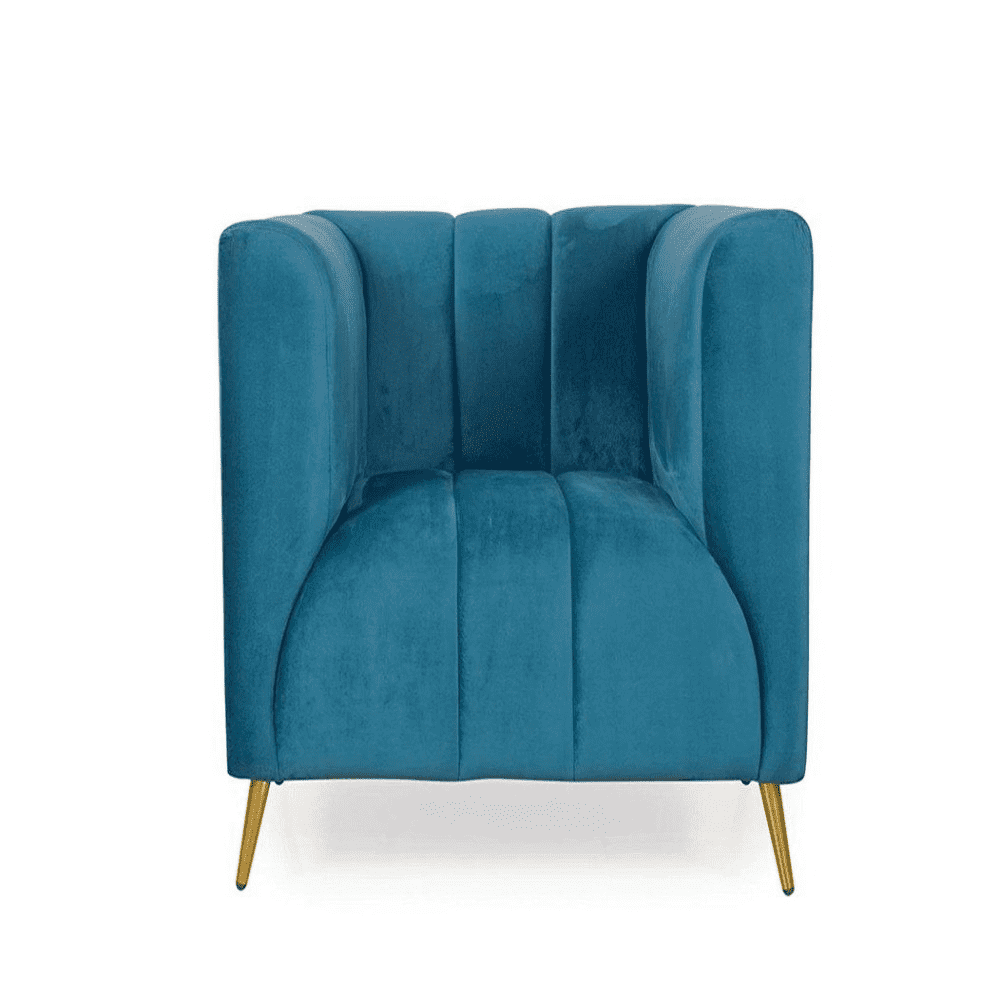 Hokins Sofa Sets in Blue Color - Oak Inside