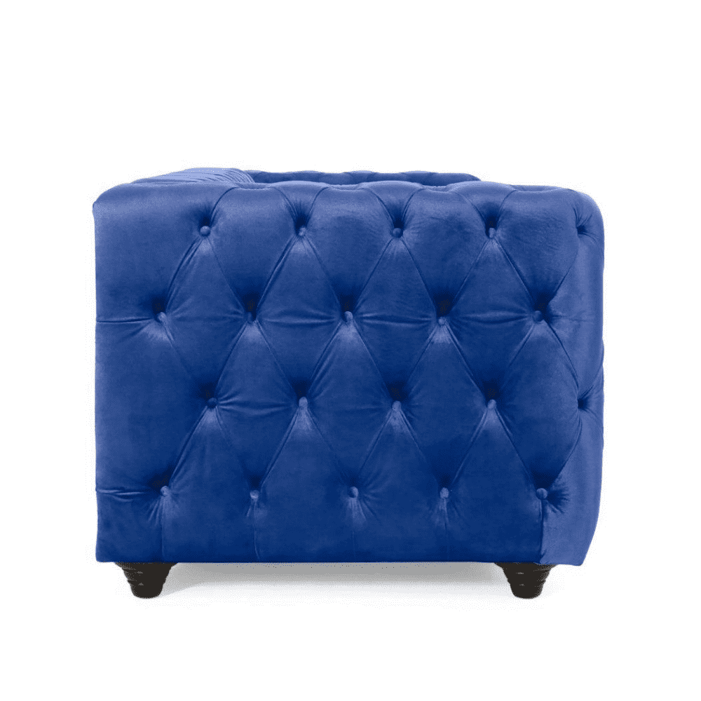 Sagawood Faux Leather or Velvet Tufted Sofa Set - Oak Inside