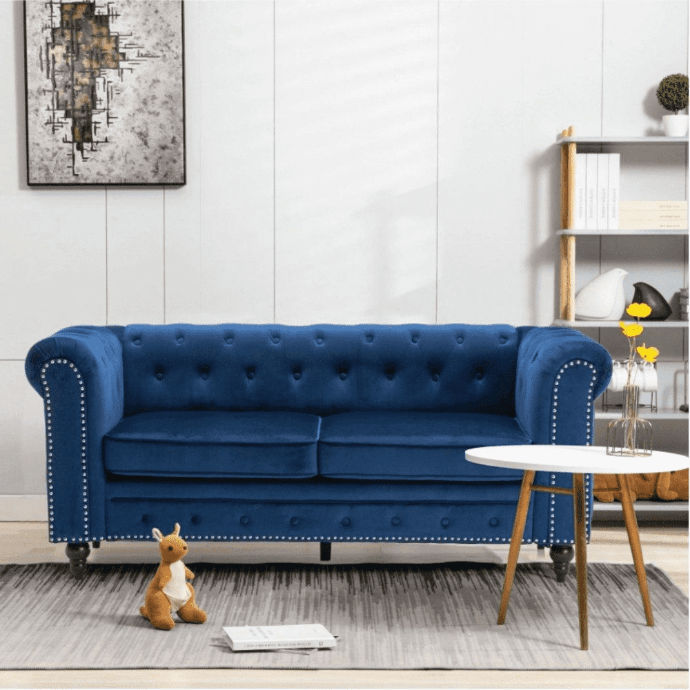 Blossom Chesterfield Sofa Set - Oak Inside