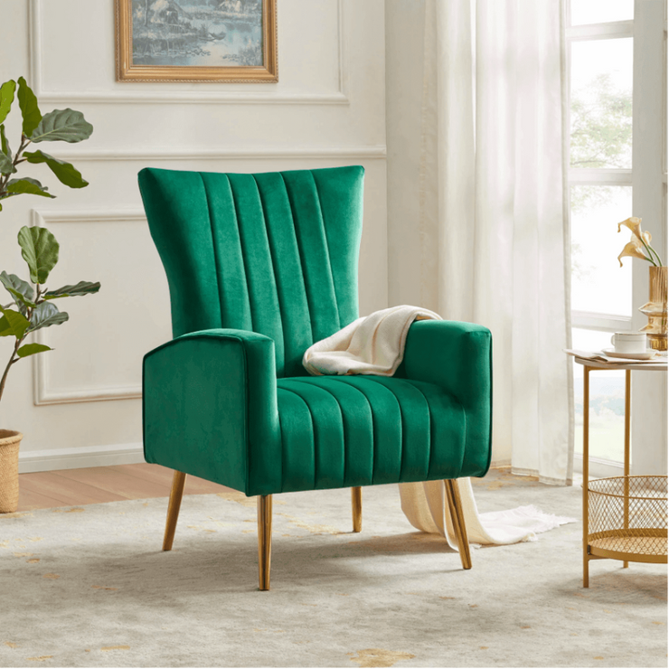 Bells Wing Back Chair - Teak Inside