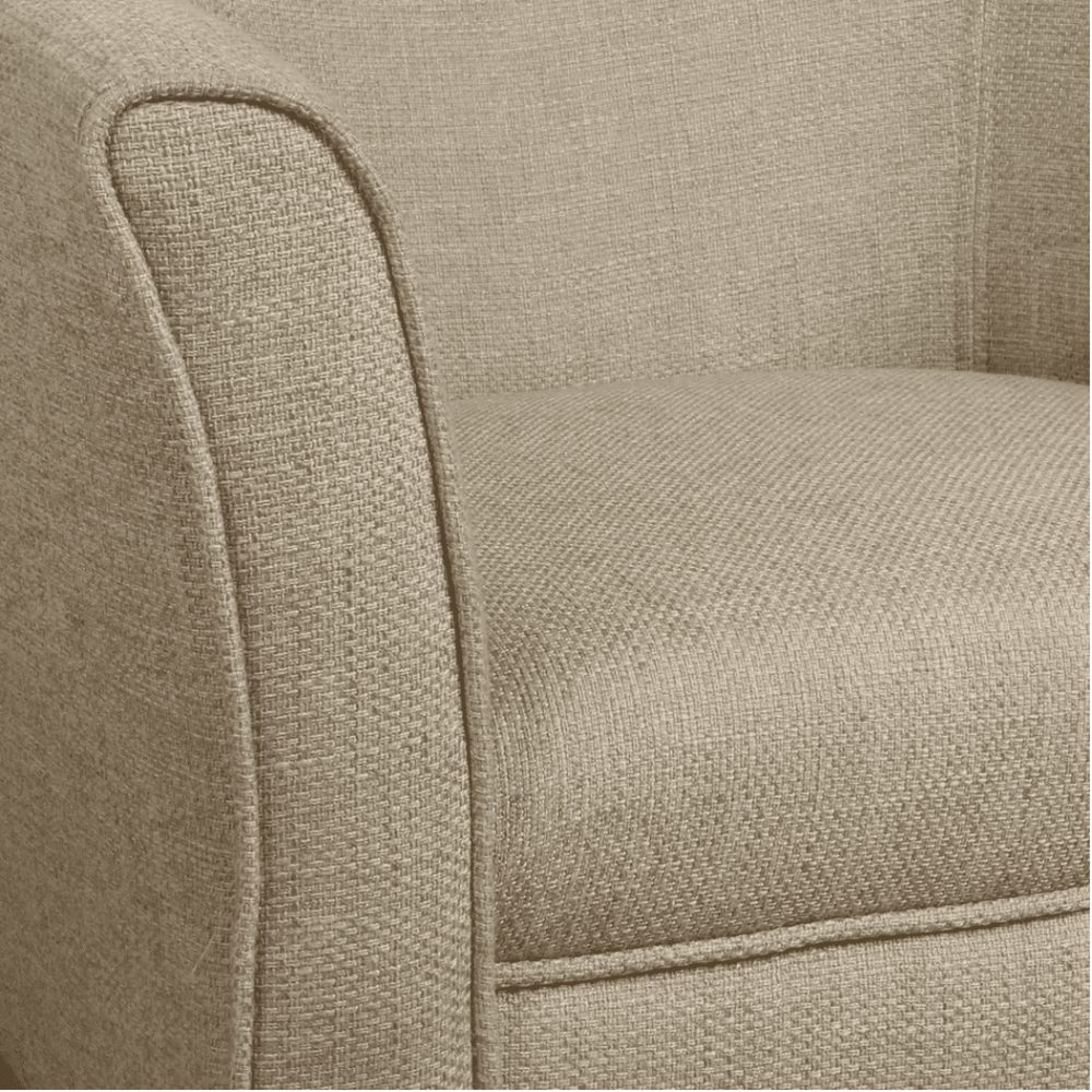Porch & Den Kings-well Barrel Accent Chair - Oak Inside