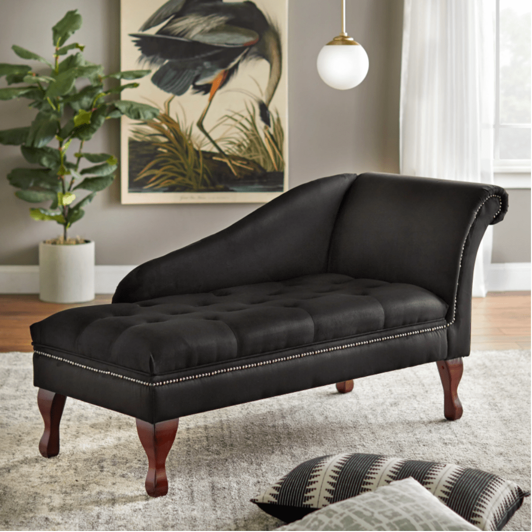Simple Living Chaise Lounge - Oak Inside