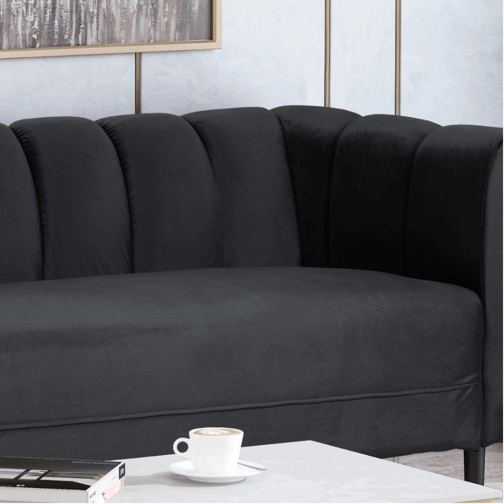 Bobran Modern Suede Sofa Sets - Oak Inside