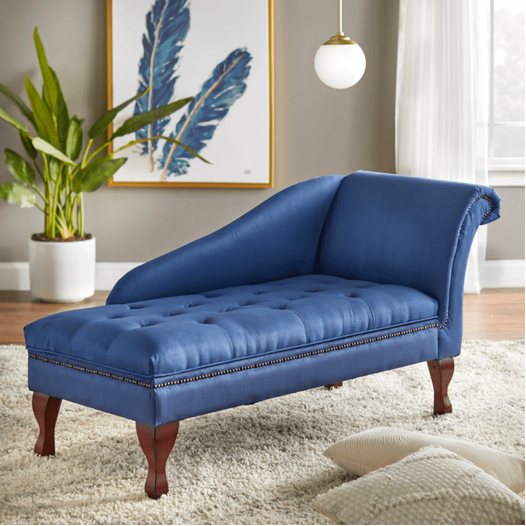 Simple Living Chaise Lounge - Oak Inside