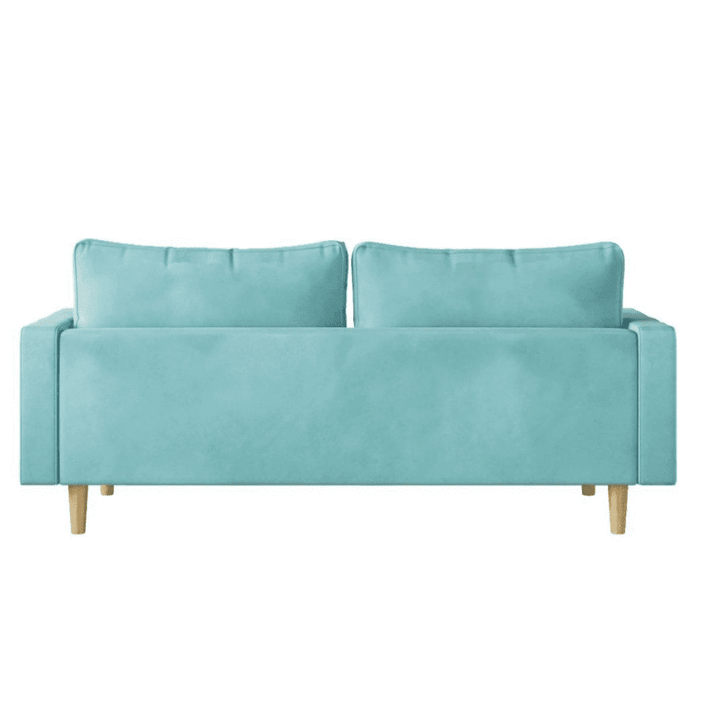 Craftmen Modern Sofa Set in Suede Fabric - Oak Inside