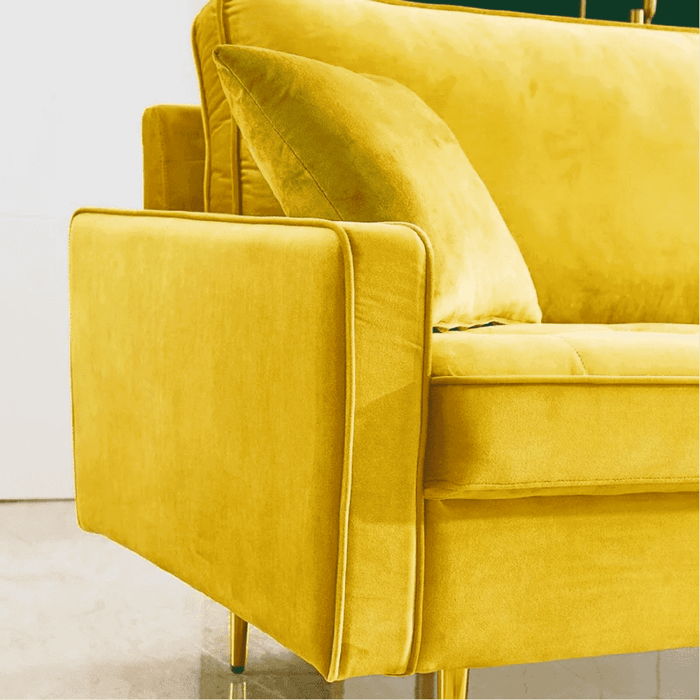 Block Down Straight Line Sofa Set - Oak Inside
