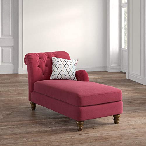 Unicorn Suede Lounger in Red Color - Oak Inside