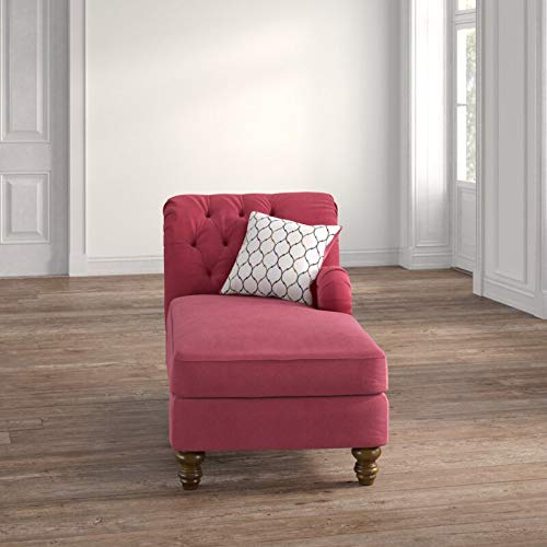 Unicorn Suede Lounger in Red Color - Oak Inside