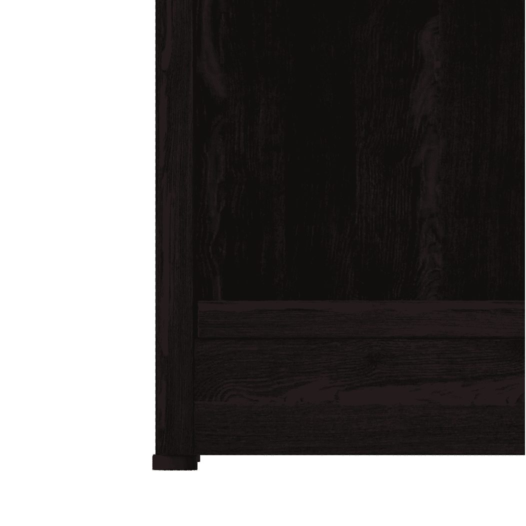 Solimo Engineered Wood Wenge Finish Bedside Table - Oak Inside