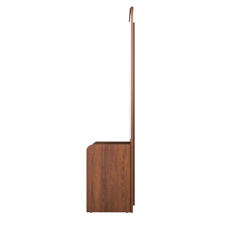 Rolex Dressing Table In Walnut Color - Oak Inside