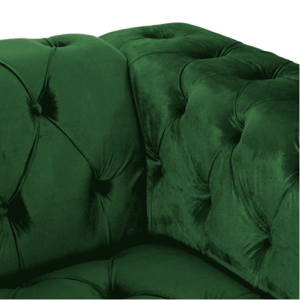 Sagawood Faux Leather or Velvet Tufted Sofa Set - Oak Inside