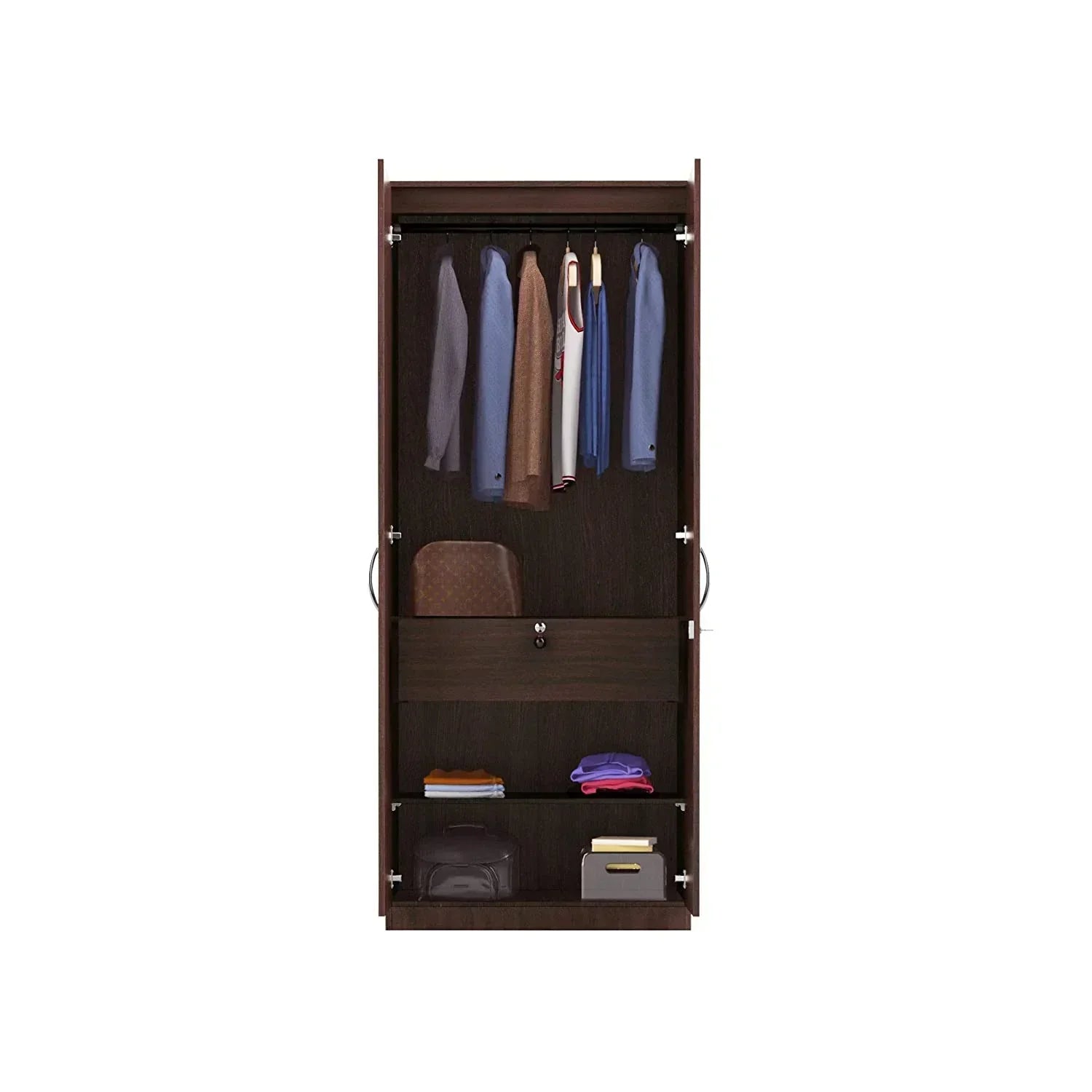Rolex Engineered Wood Wardrobe 2 Doors