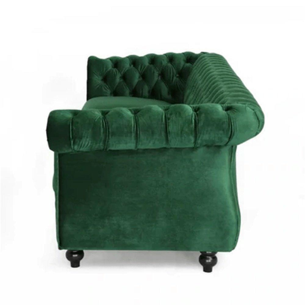 Romeo Chesterfield Sofa Set - Oak Inside
