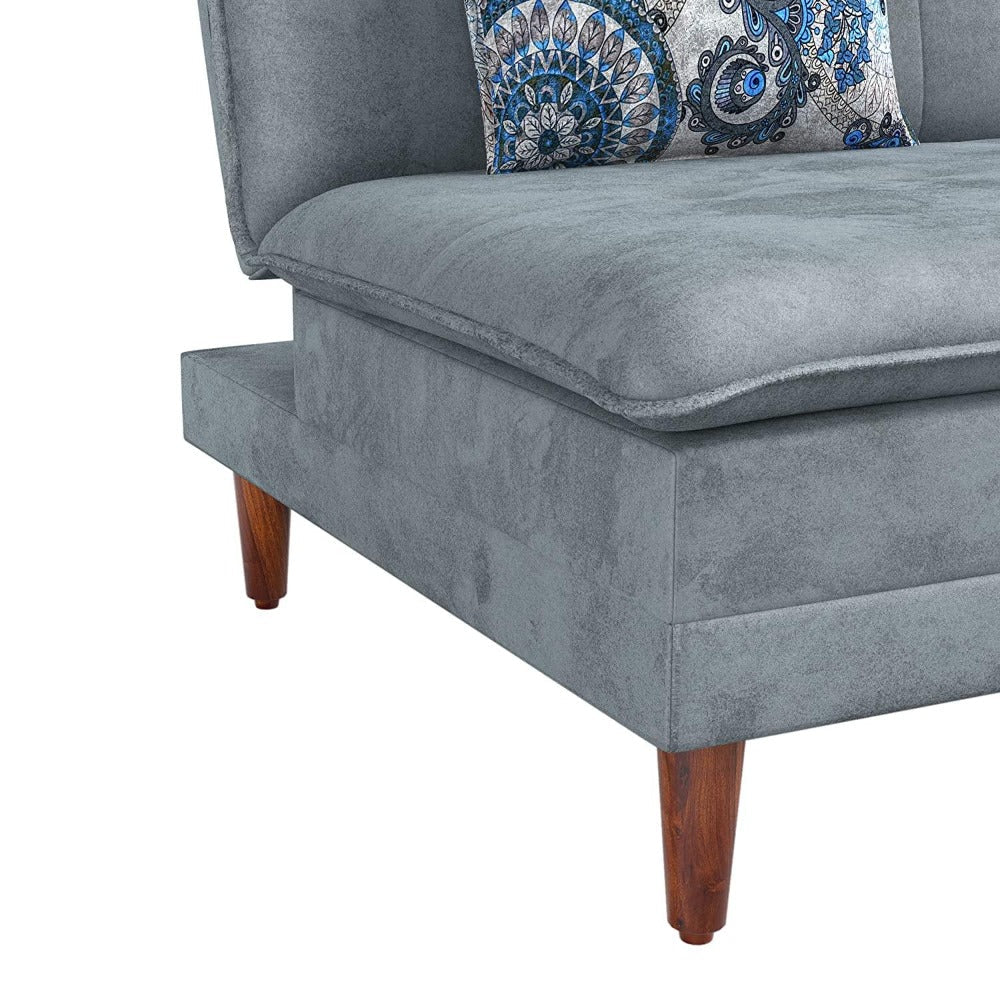 Robin Sofa Cum Bed in Grey Color - Oak Inside