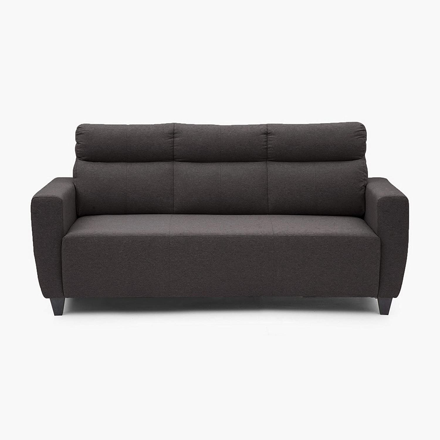 Zolo Suede Sofa Set in Grey Color - Oak Inside