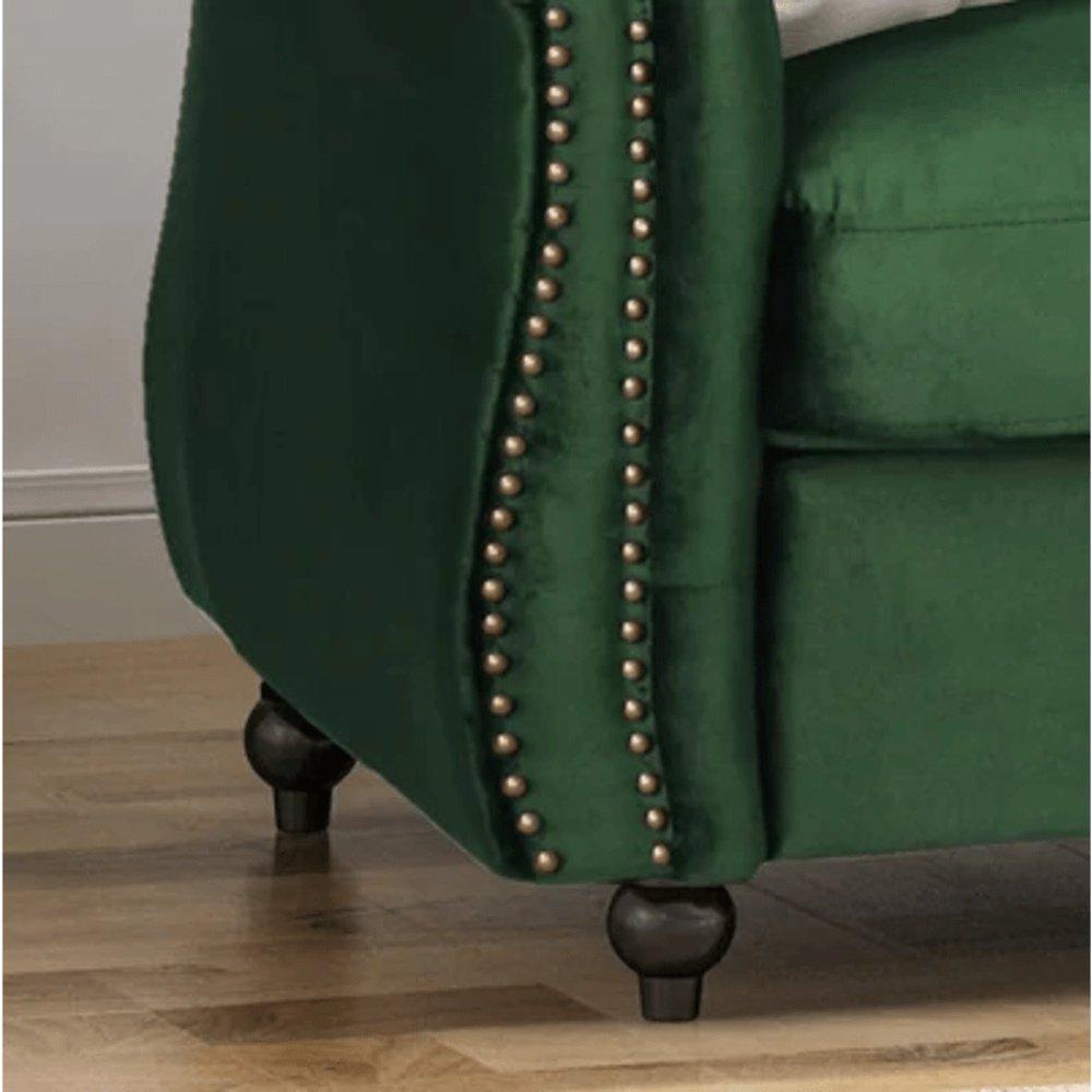 Romeo Chesterfield Sofa Set - Oak Inside