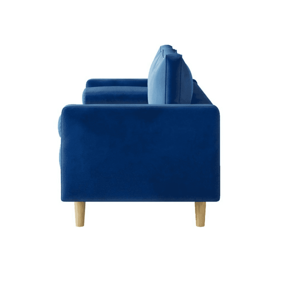 Craftmen Modern Sofa Set in Suede Fabric - Oak Inside