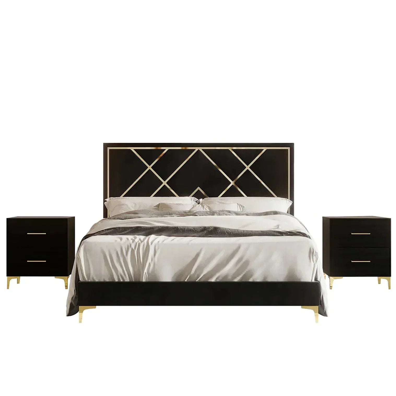 Porch Premium Upholstered Bed Without Storage In Suede