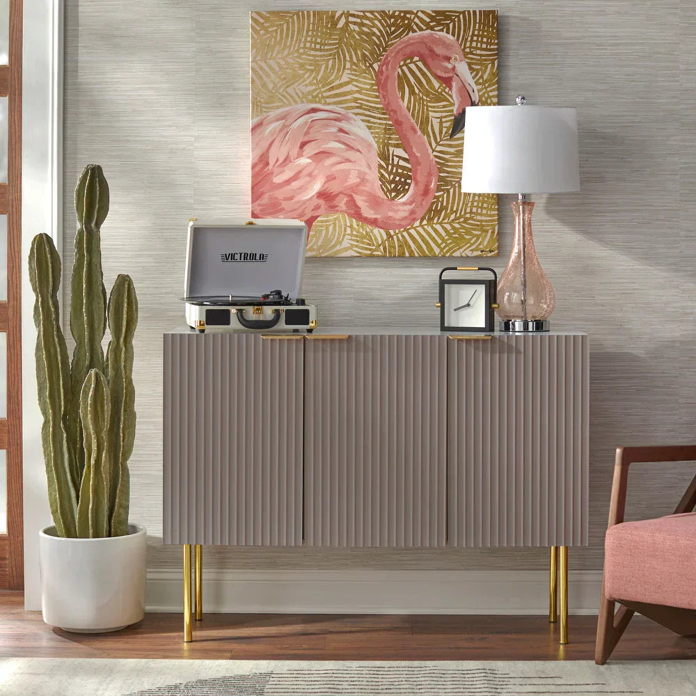Strips Luxury Console Table in PU Polish