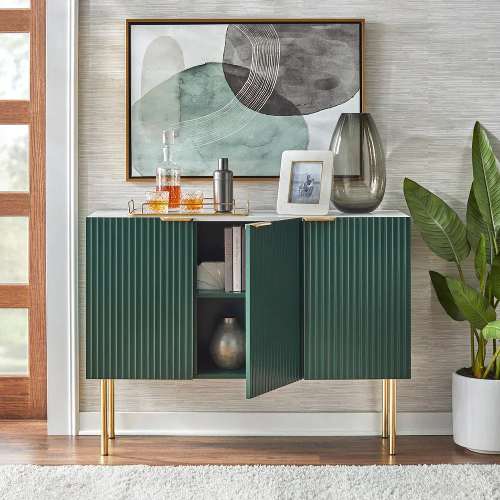 Strips Luxury Console Table in PU Polish