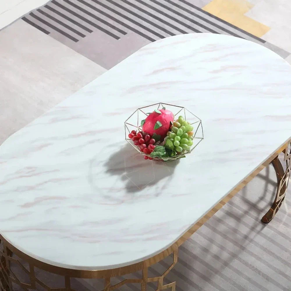 Denver Luxury Coffee Table in Rose Finish