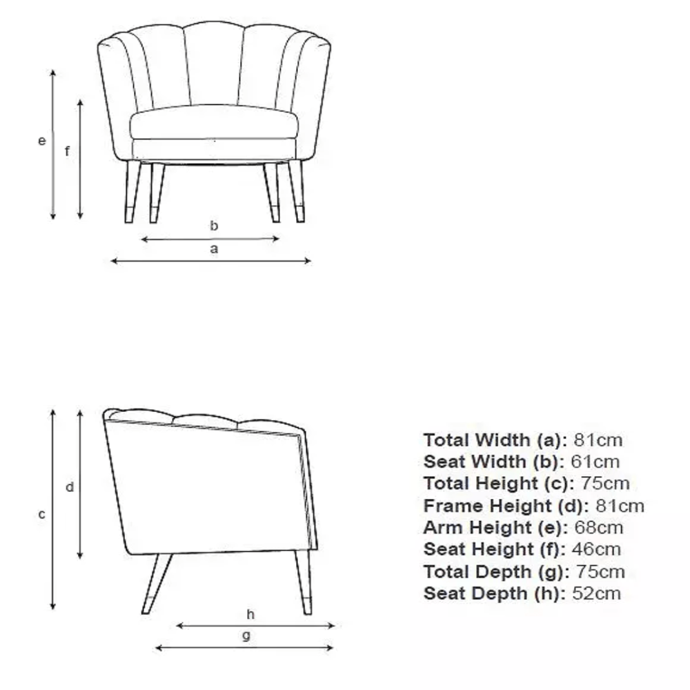 Cupbox Accent Chair in Blue - Oak Inside
