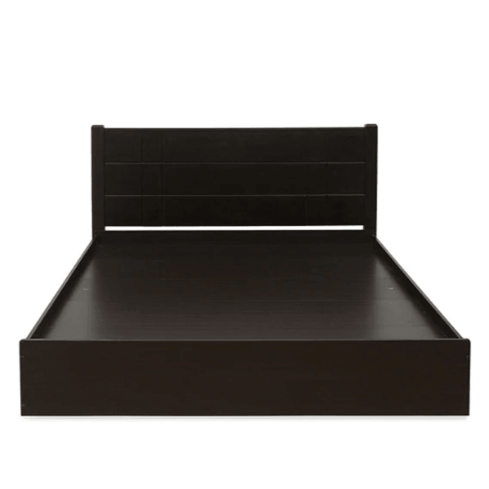 Cleopatra Bed with Storage in Brown Finish - Oak Inside