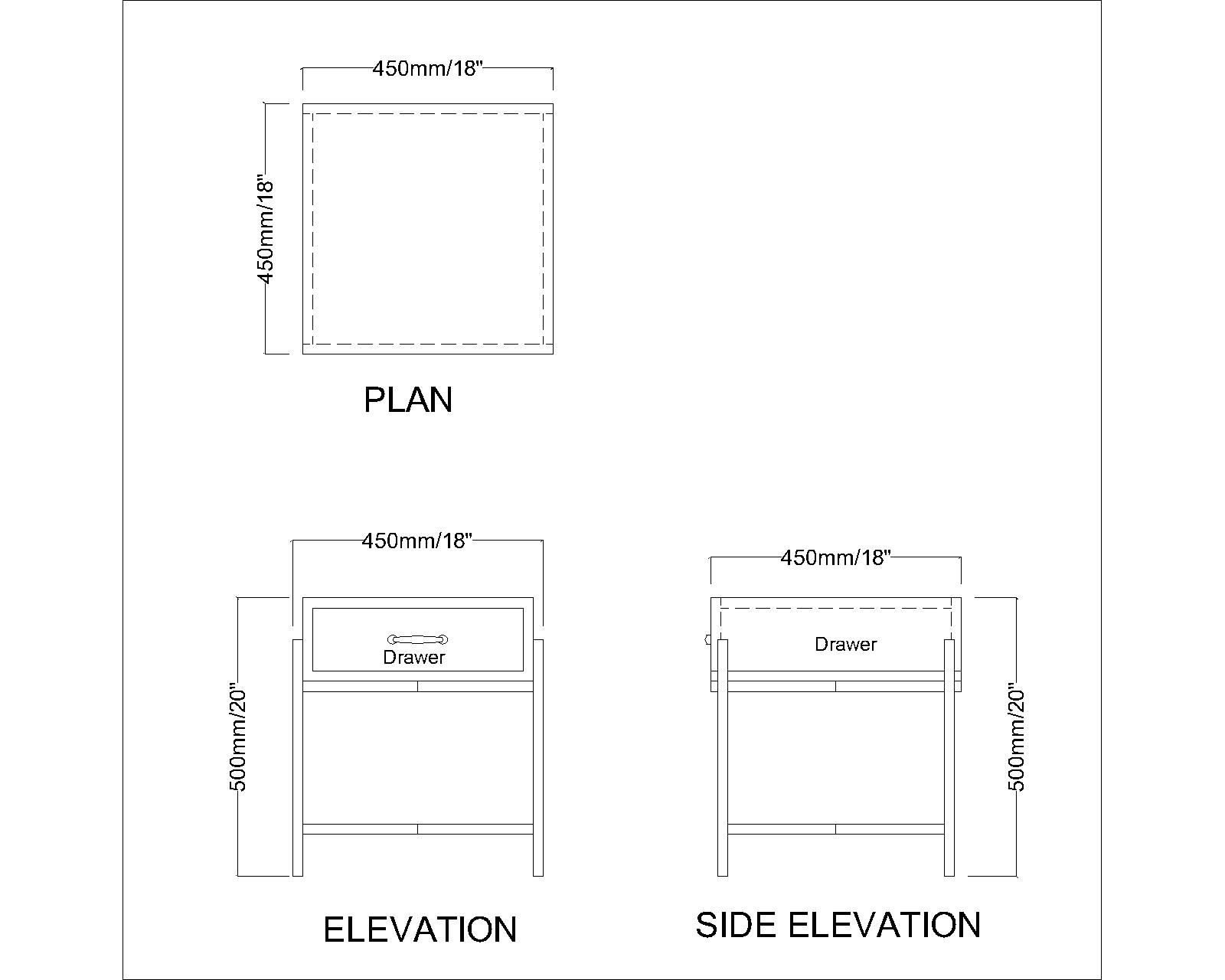 Cripto Side Table in SS Frame