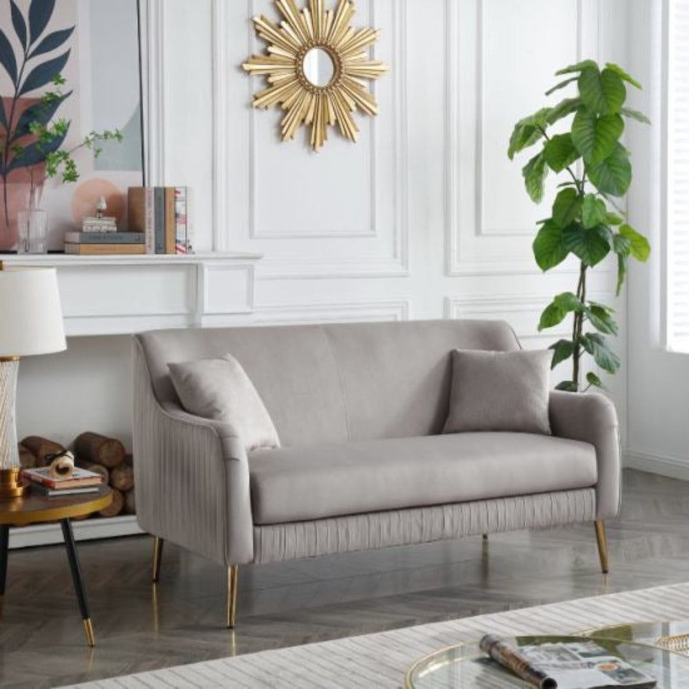 Tesla Straight Line Sofa Set in Grey - Inside Nest