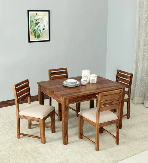 Topline 4 Seater Dining Table in Natural Color - Oak Inside