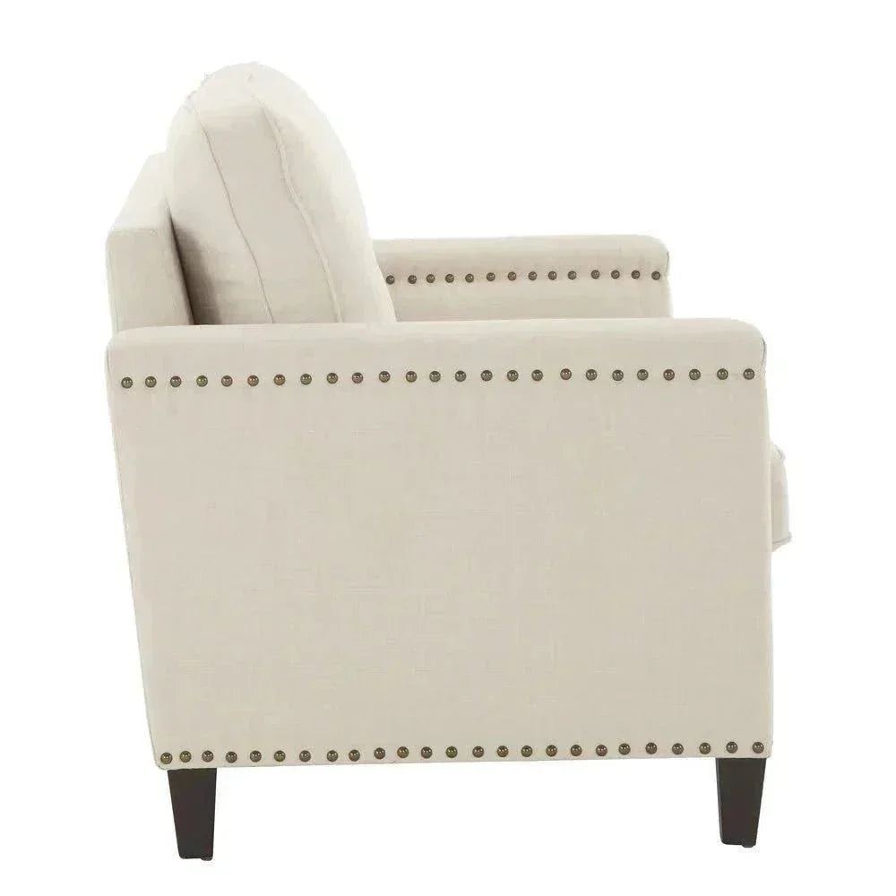 GoPro Line Sofa Set in Beige - Oak Inside