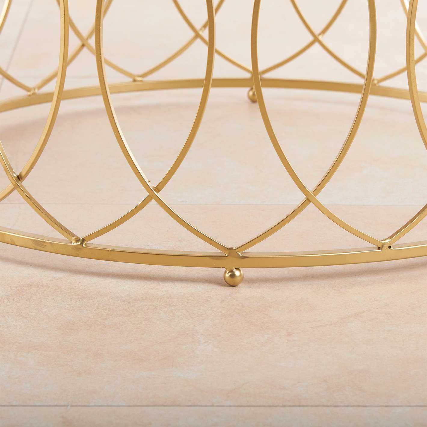 Macro Center Table in Gold Finish