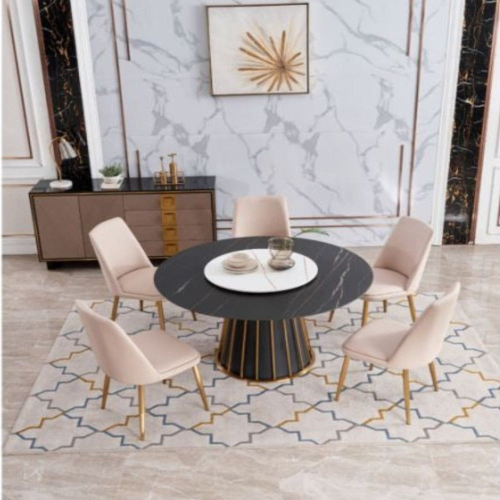 Kilo Luxury 5 Seater Dining Table - Oak Inside