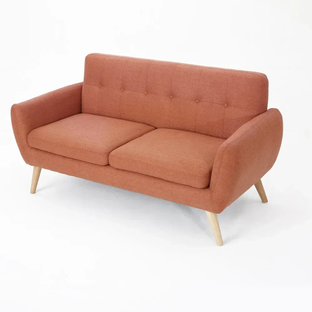 Heffy Modern Sofa Set in Suede