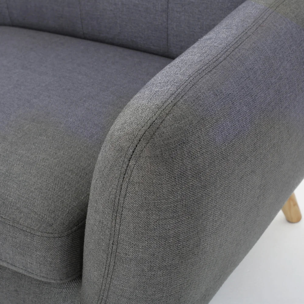 Heffy Modern Sofa Set in Suede