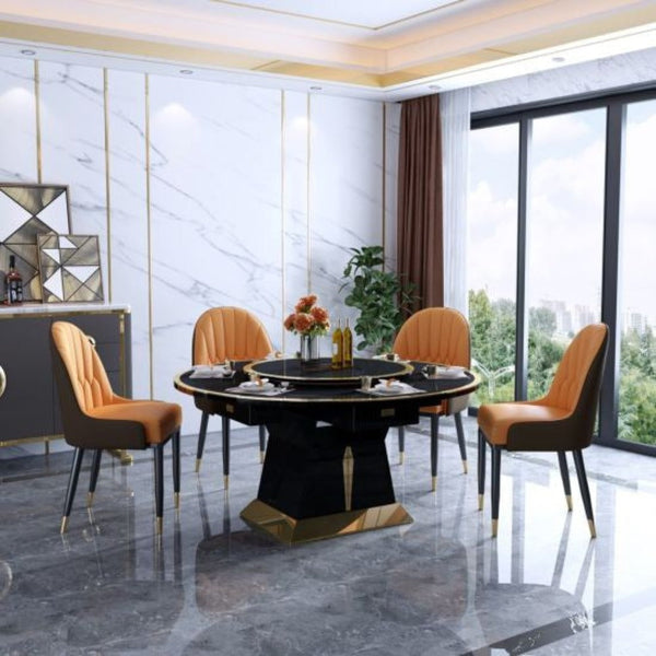 Practo Luxury 6 Seater Dining Table - Oak Inside