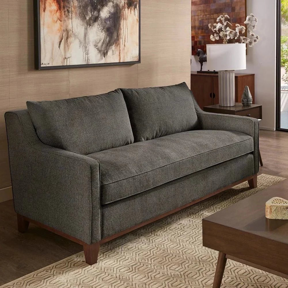 Donald Luxury Straight Line Sofa Set - Oak Inside