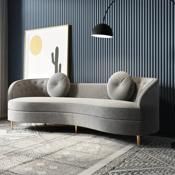 Perfecto Luxury Modern Suede Sofa Set