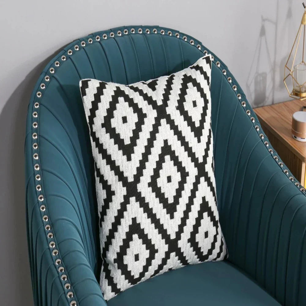 Cupbox Accent Chair in Blue - Oak Inside