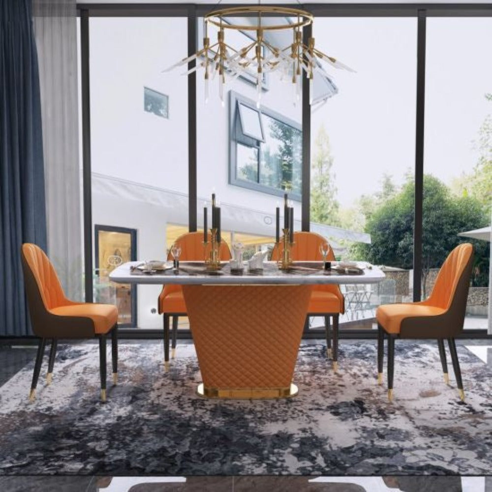 Mexican Luxury 6 Seater Dining Table - Oak Inside
