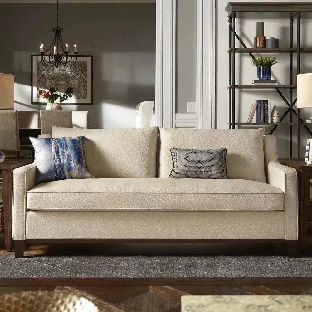 Donald Luxury Straight Line Sofa Set - Oak Inside