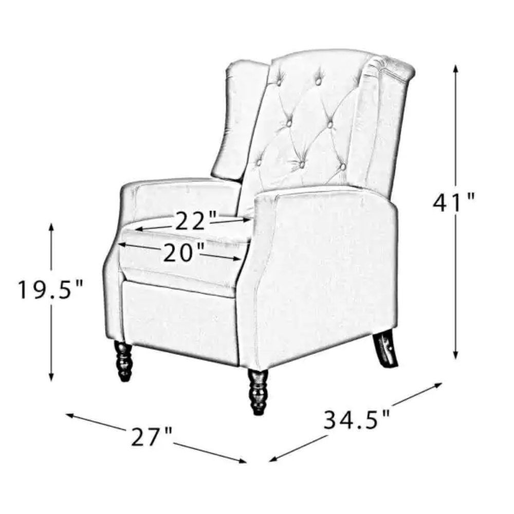 Romen Couch Accent Chair in Grey Color - Oak Inside