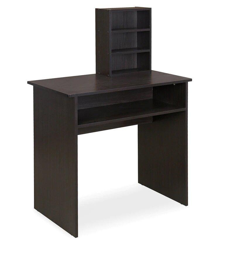 Simple Study Table in Wenge Color - Oak Inside