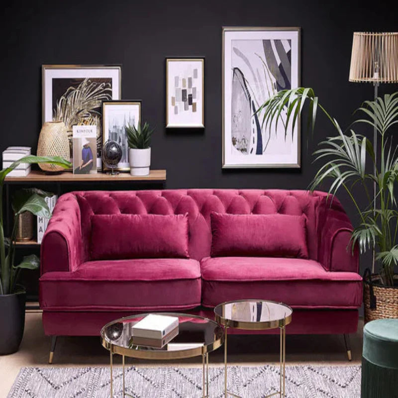 Sletta Luxury Chesterfield Sofa Set in Suede