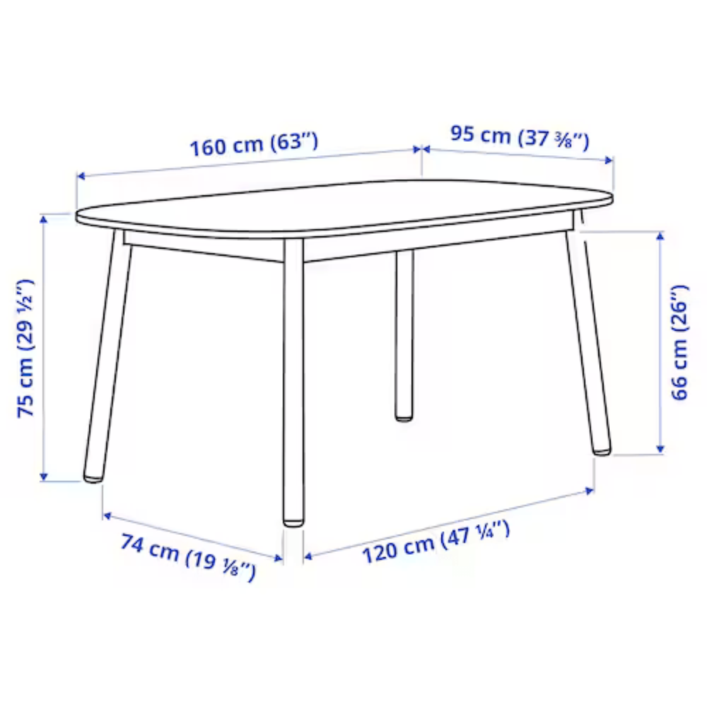 Rolex Luxury 6 Seater Dining Table in Black - Oak Inside